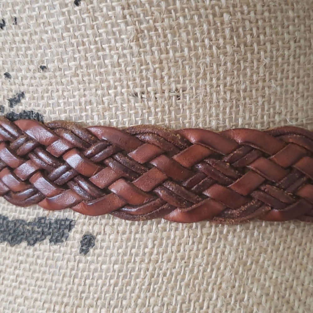 Coach Brown Leather Braided Belt - Picture 4 of 9